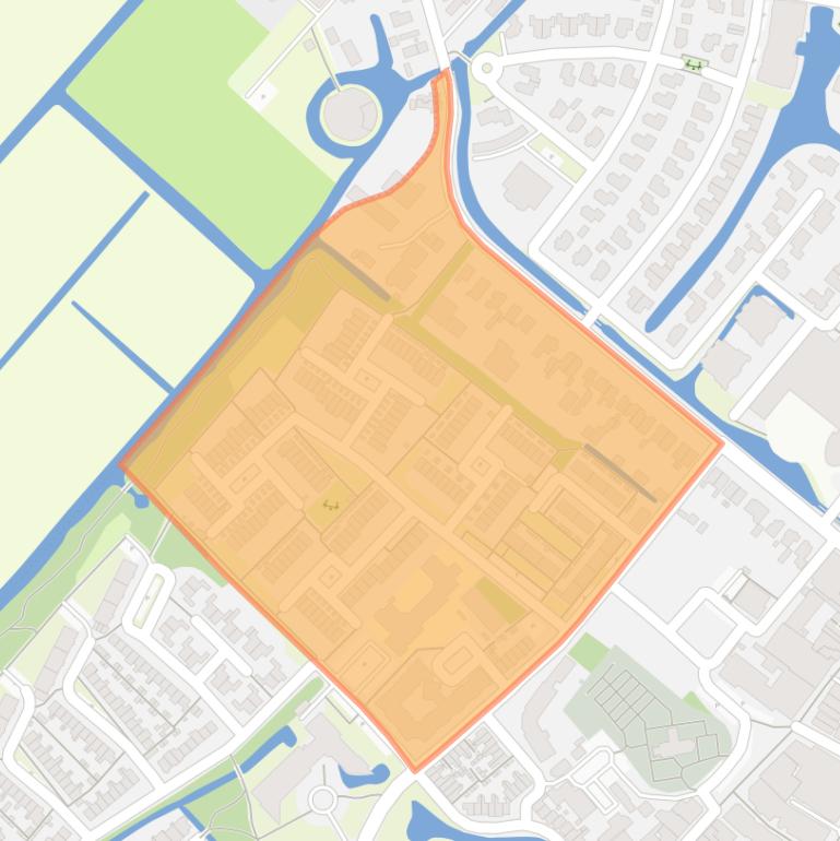 Kaart van de Kasteelbuurt.