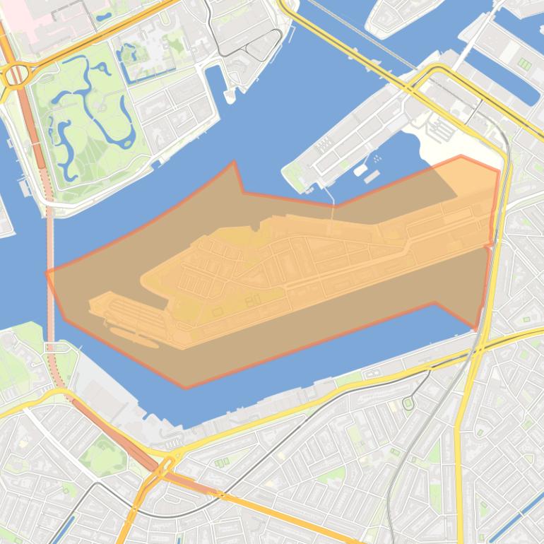 Kaart van de buurt Katendrecht.