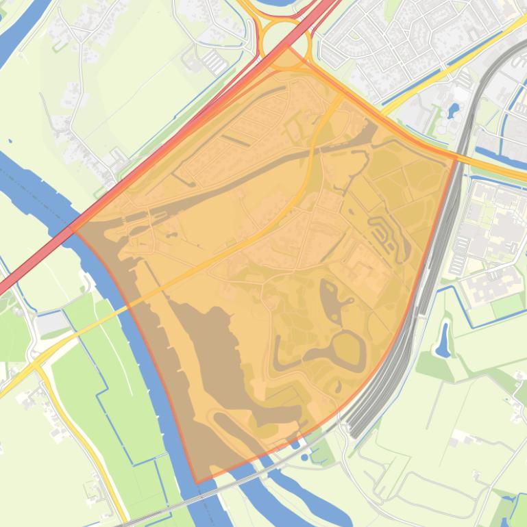 Kaart van de buurt Katerveer-Engelse werk.