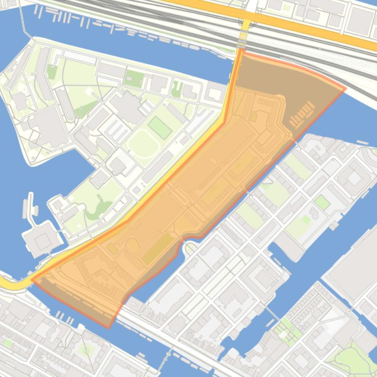 Kaart van de buurt Kattenburg.