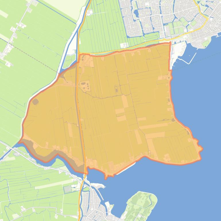 Kaart van de buurt Katwoude.