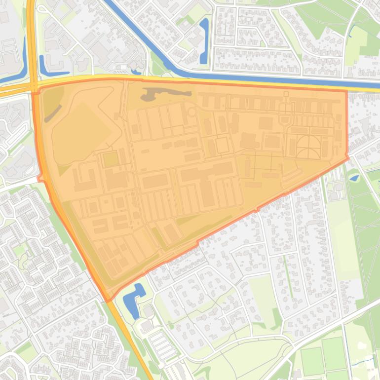 Kaart van de buurt Kazerneterrein.