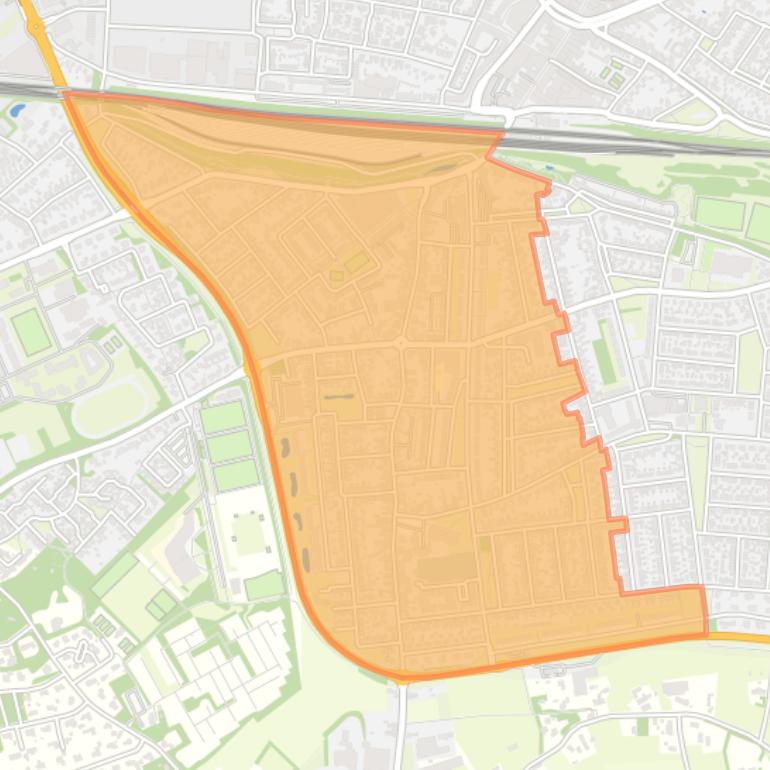 Kaart van de buurt Keent.