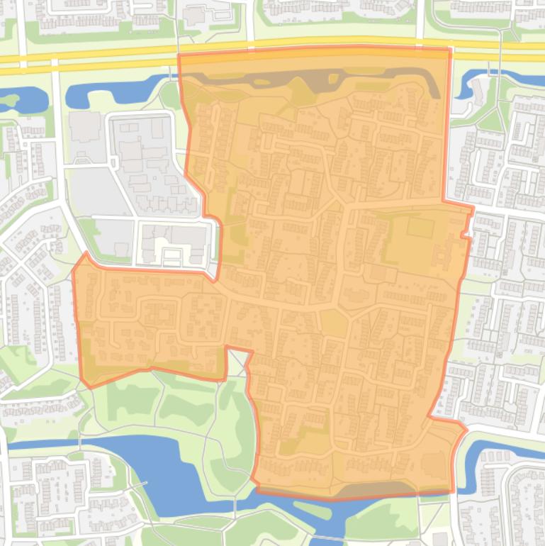 Kaart van de buurt Kempenaar West.