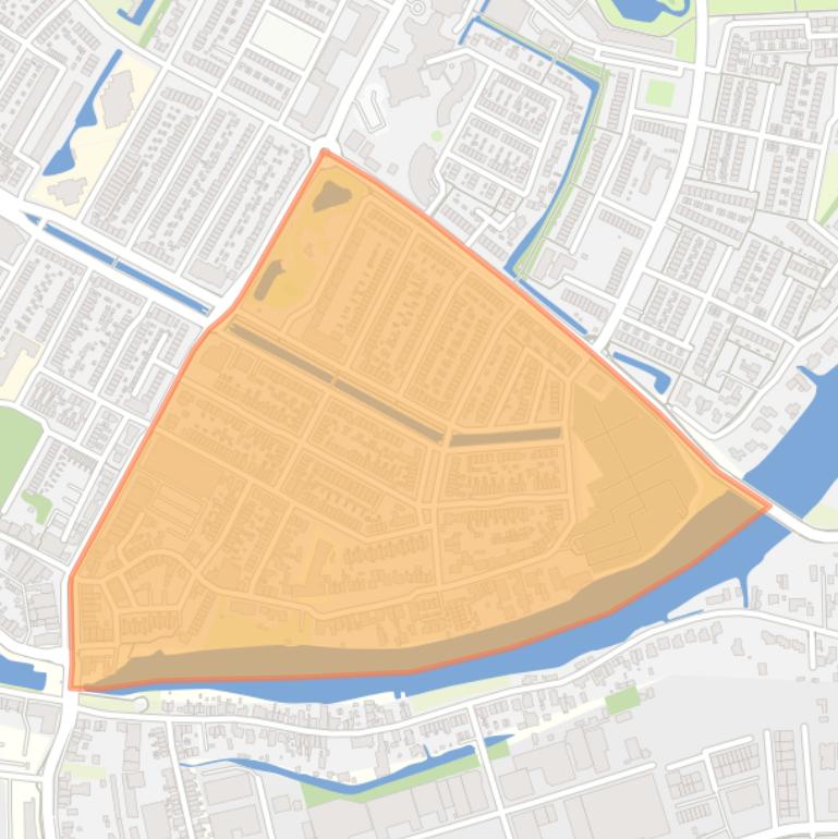 Kaart van de Kerkbuurt.