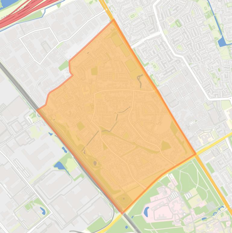 Kaart van de buurt Kerkdorp Acht.