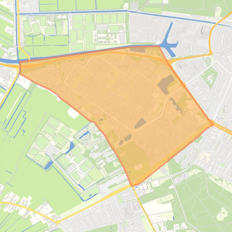 Kaart van de buurt Kerkelanden.