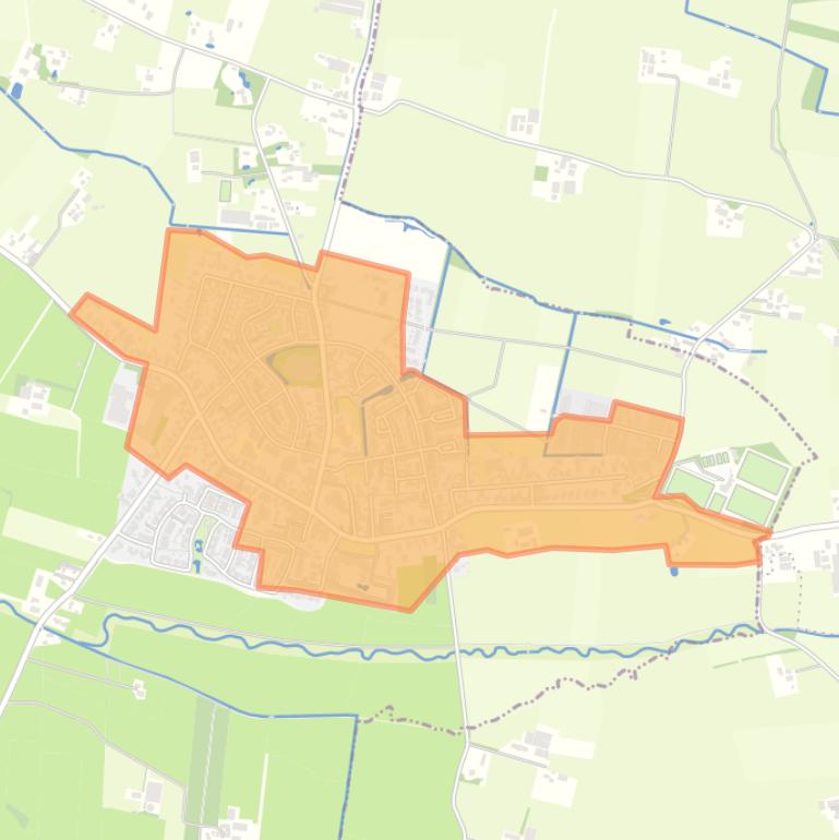 Kaart van de buurt Kern Achterveld.