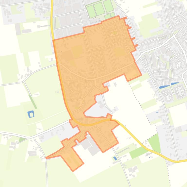 Kaart van de buurt Kern Andelst.