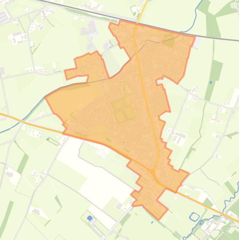 Kaart van de buurt Kern Baexem.