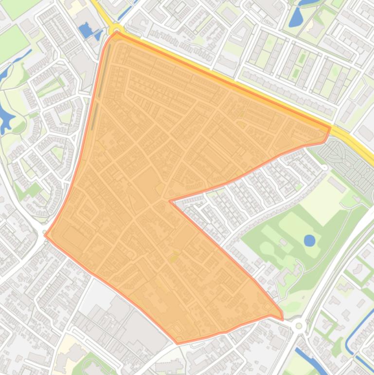 Kaart van de buurt Kern Binnen Noord.