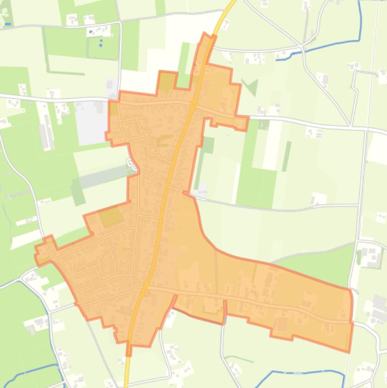 Kaart van de buurt Kern Emst.