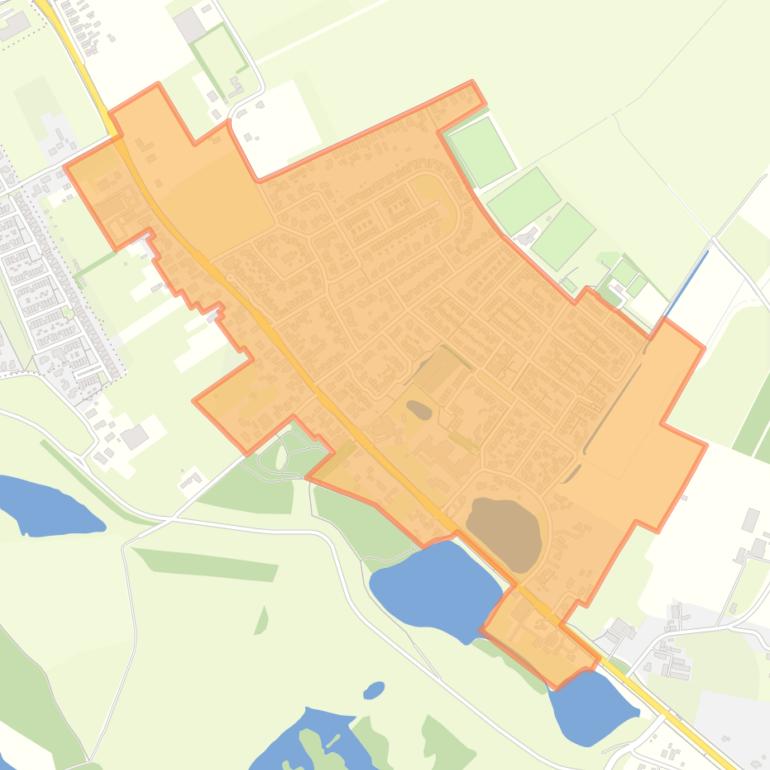 Kaart van de buurt Kern Haalderen.