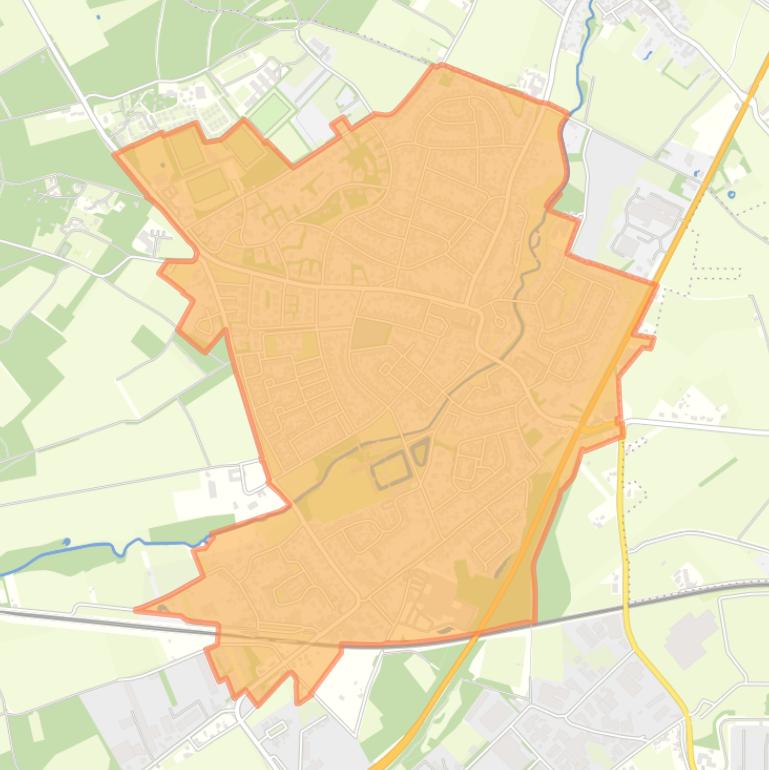 Kaart van de buurt Kern Haelen.