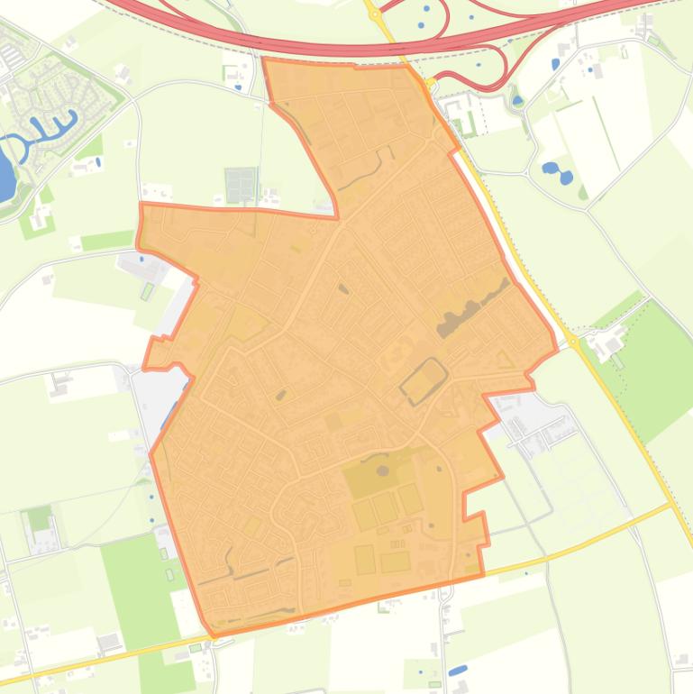 Kaart van de buurt Kern Heinkenszand.