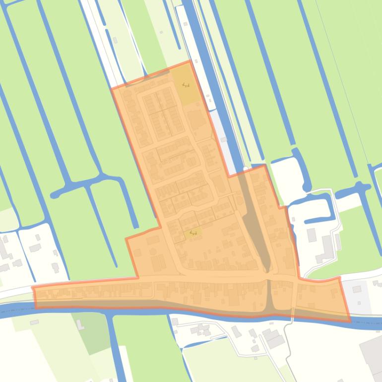 Kaart van de buurt Kern Hekendorp.