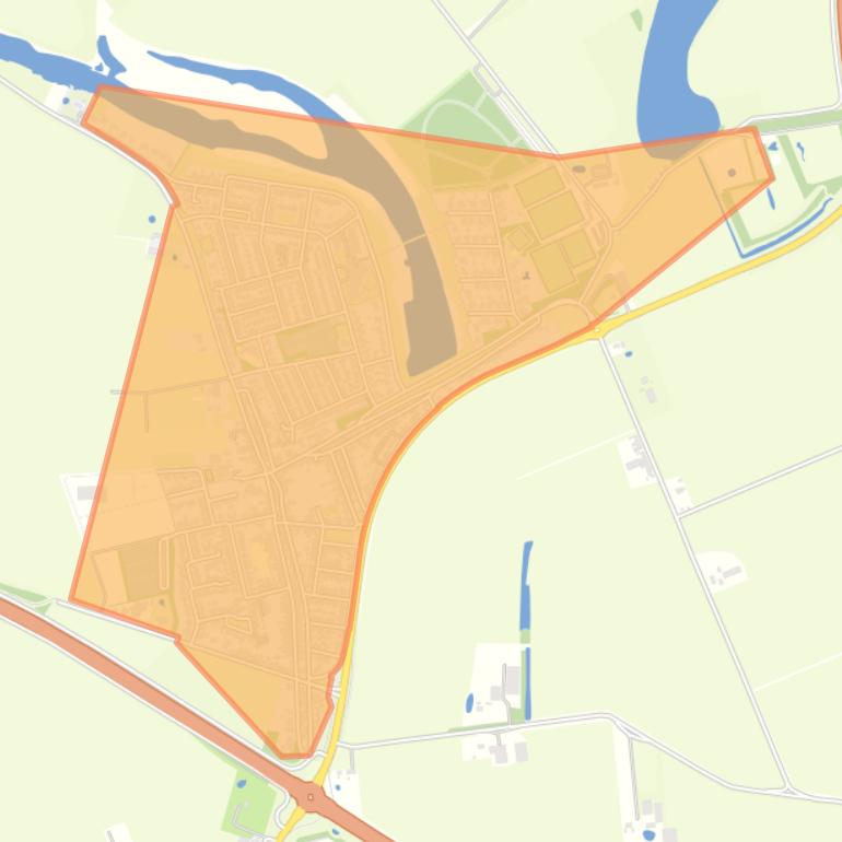 Kaart van de buurt Kern Hoek.