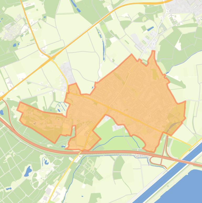 Kaart van de buurt Kern Horn.