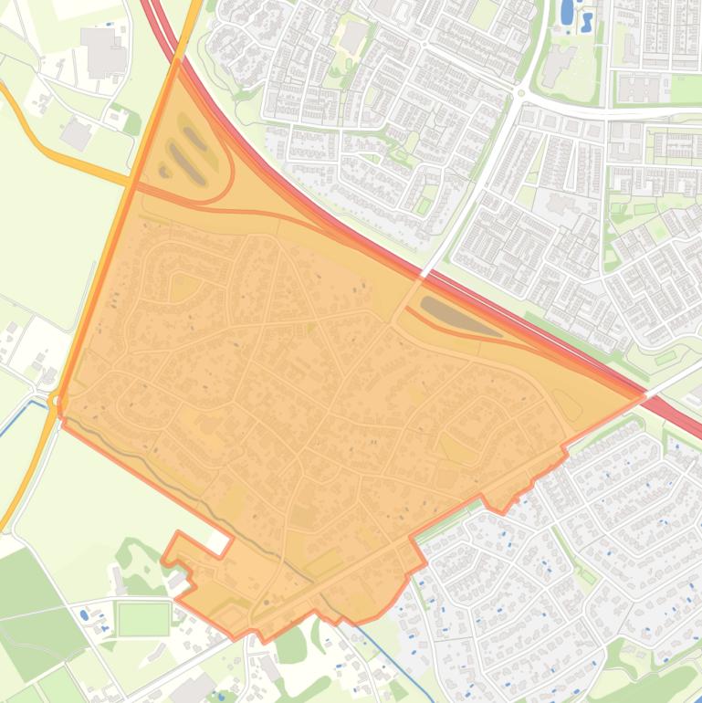 Kaart van de buurt Kern Hout-Blerick.
