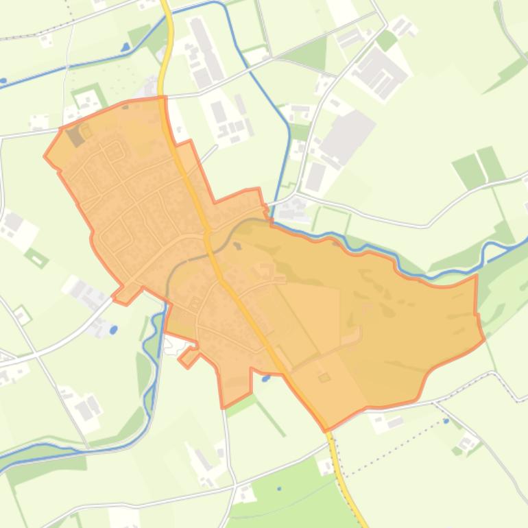 Kaart van de buurt Kern Hunsel.