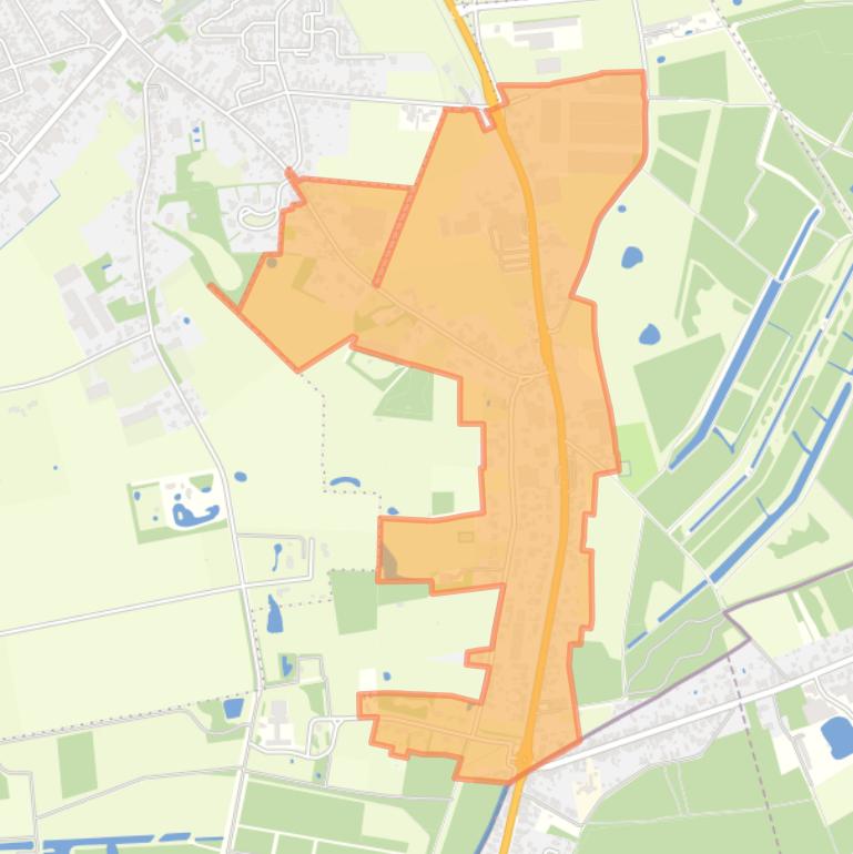 Kaart van de buurt Kern Kapellebrug.