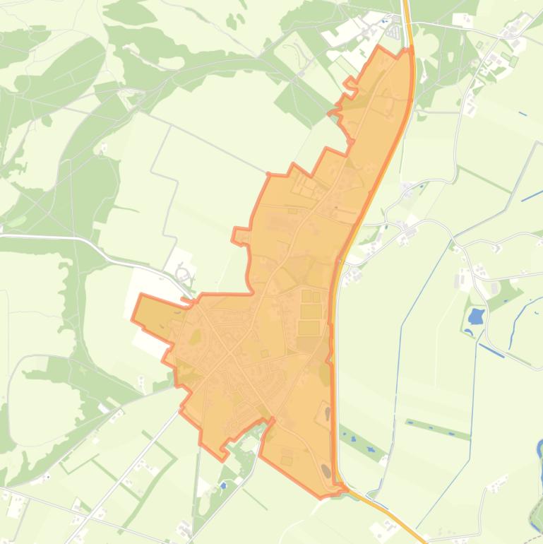 Kaart van de buurt Kern Lemele.