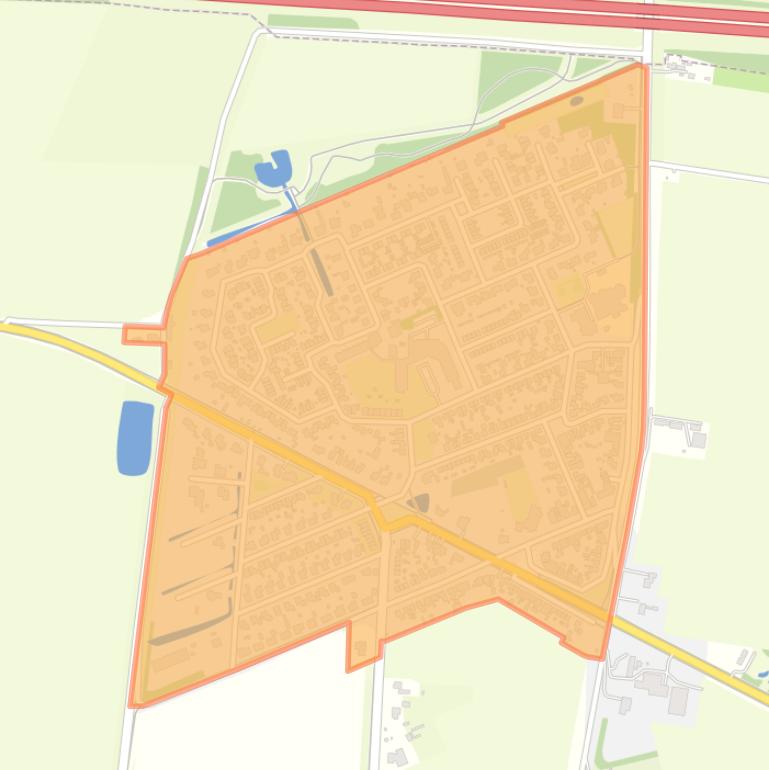 Kaart van de buurt Kern Lewedorp.