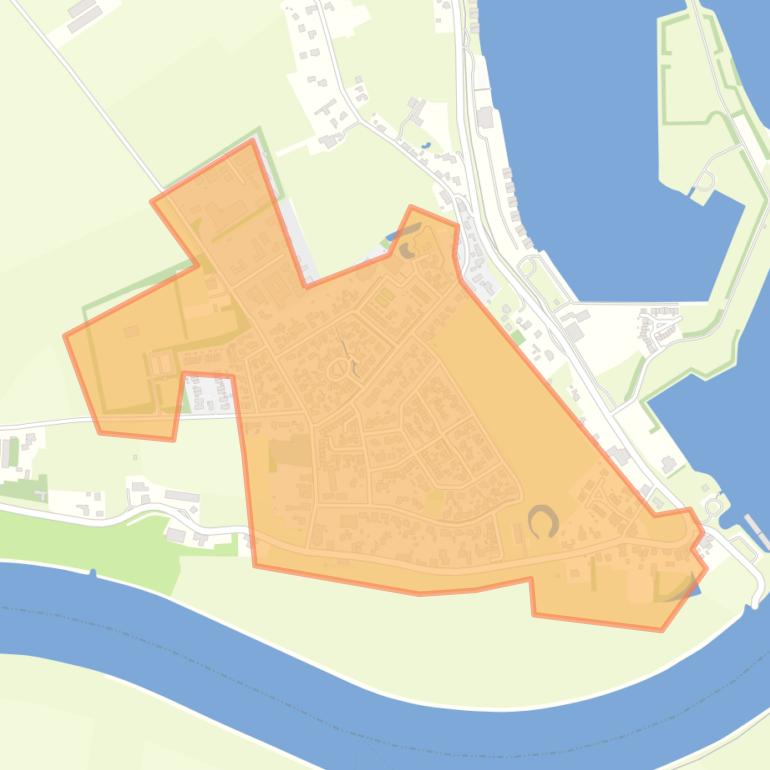 Kaart van de buurt Kern Maasbommel.