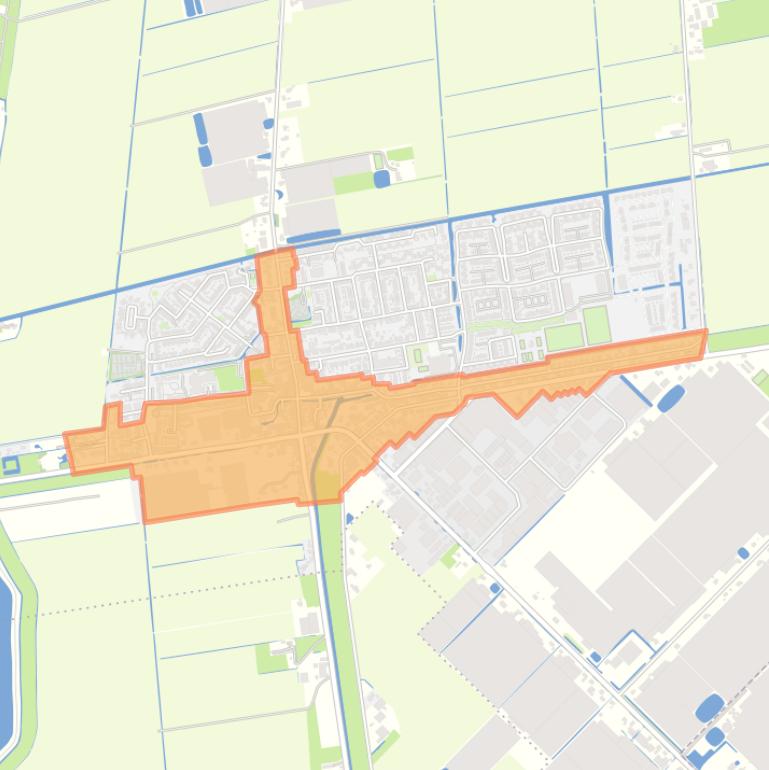 Kaart van de buurt Kern Moerkapelle.