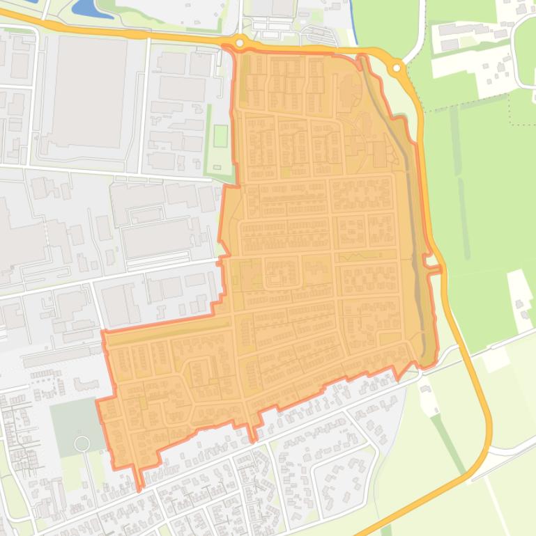 Kaart van de buurt Kern Ommen - Strangen.