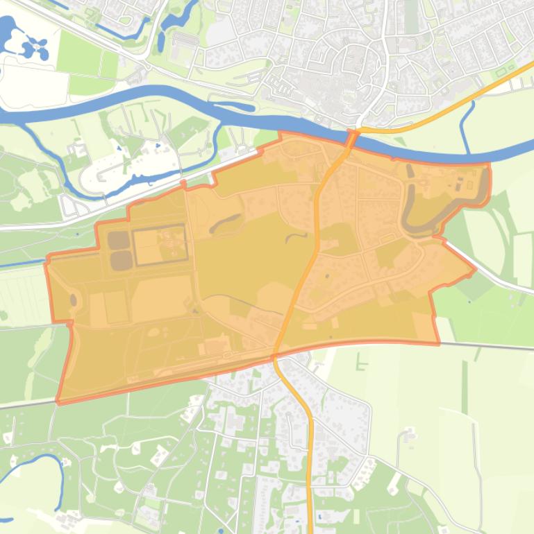 Kaart van de buurt Kern Ommen - Zuid - ten noorden v spoor.