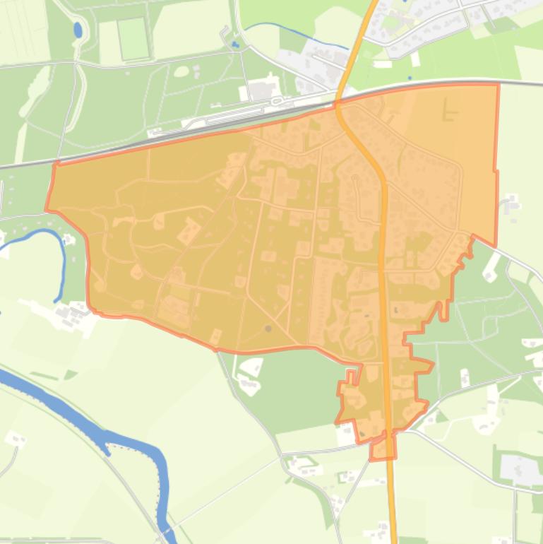 Kaart van de buurt Kern Ommen - Zuid - ten zuiden v spoor.