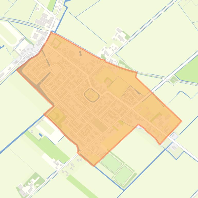 Kaart van de buurt Kern Oudenhoorn.