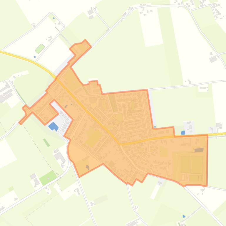 Kaart van de buurt Kern Ovezande.