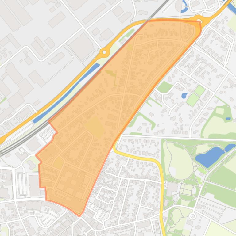 Kaart van de buurt Kern rand Noord.