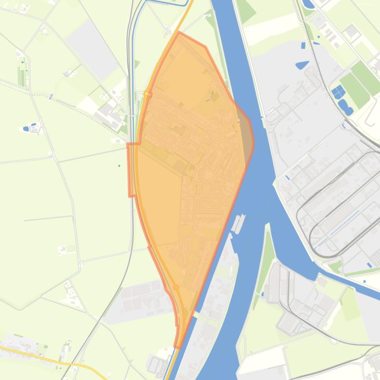 Kaart van de buurt Kern Sluiskil.