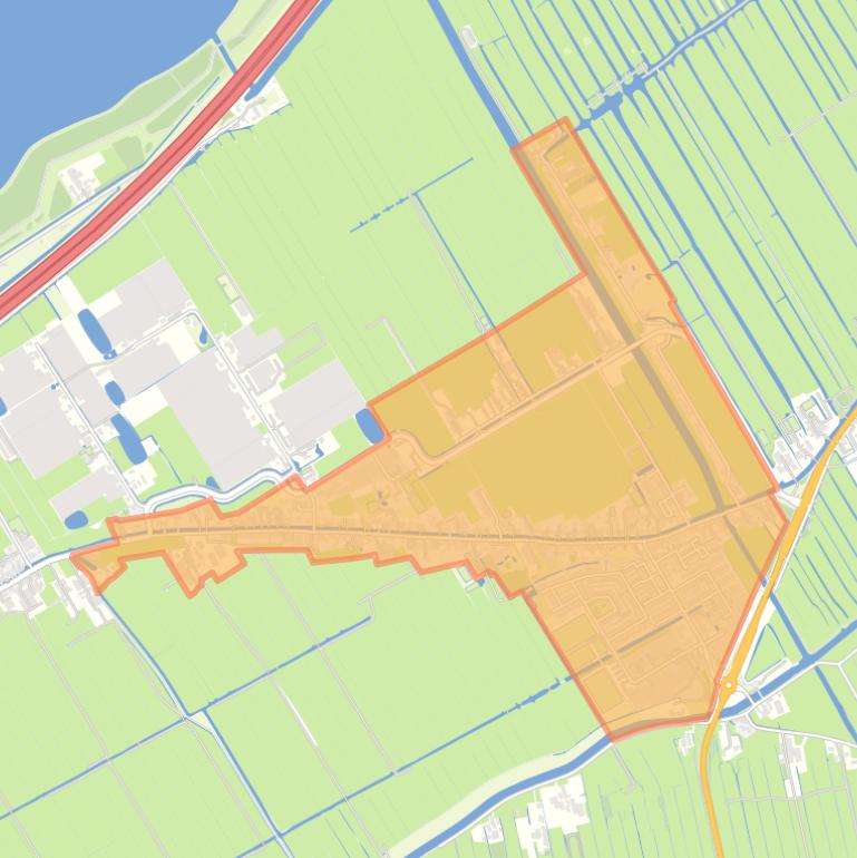 Kaart van de buurt Kern Stompwijk.