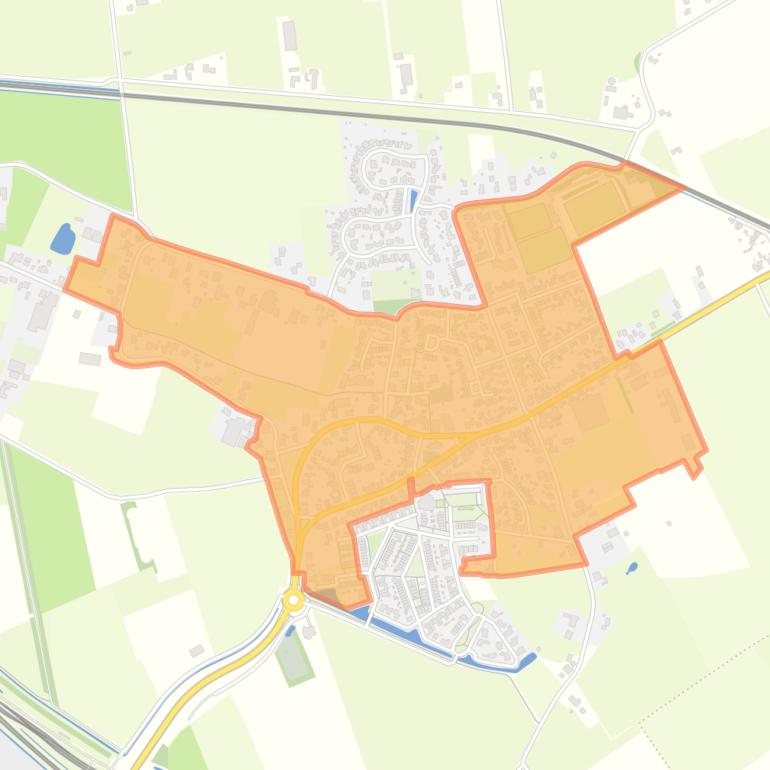 Kaart van de buurt Kern Valburg.