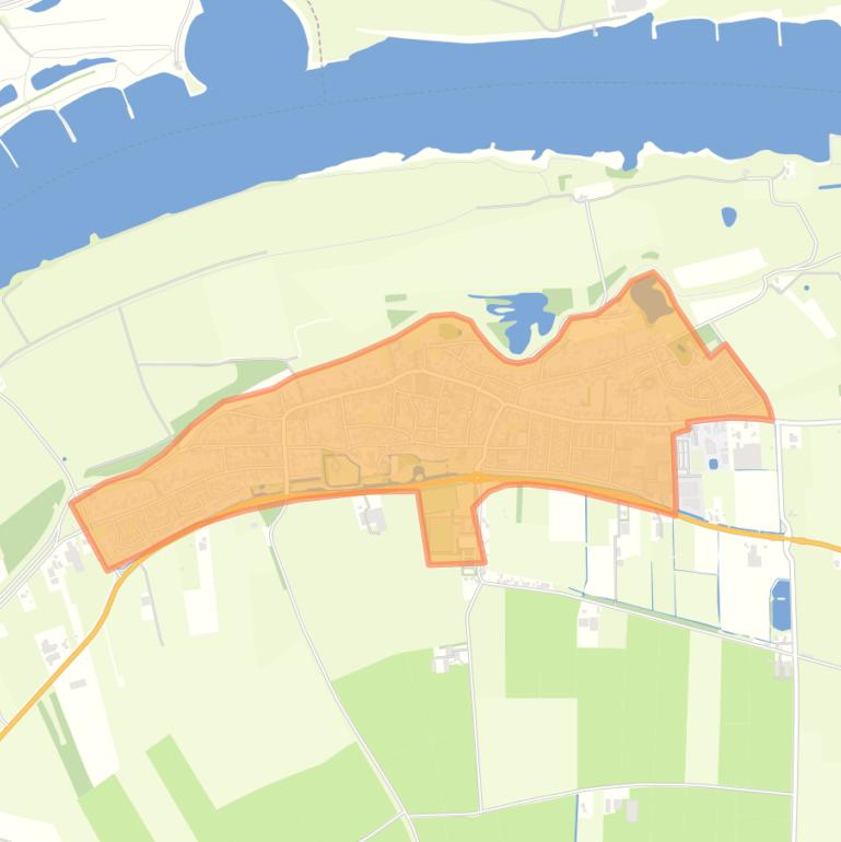 Kaart van de buurt Kern Wamel.