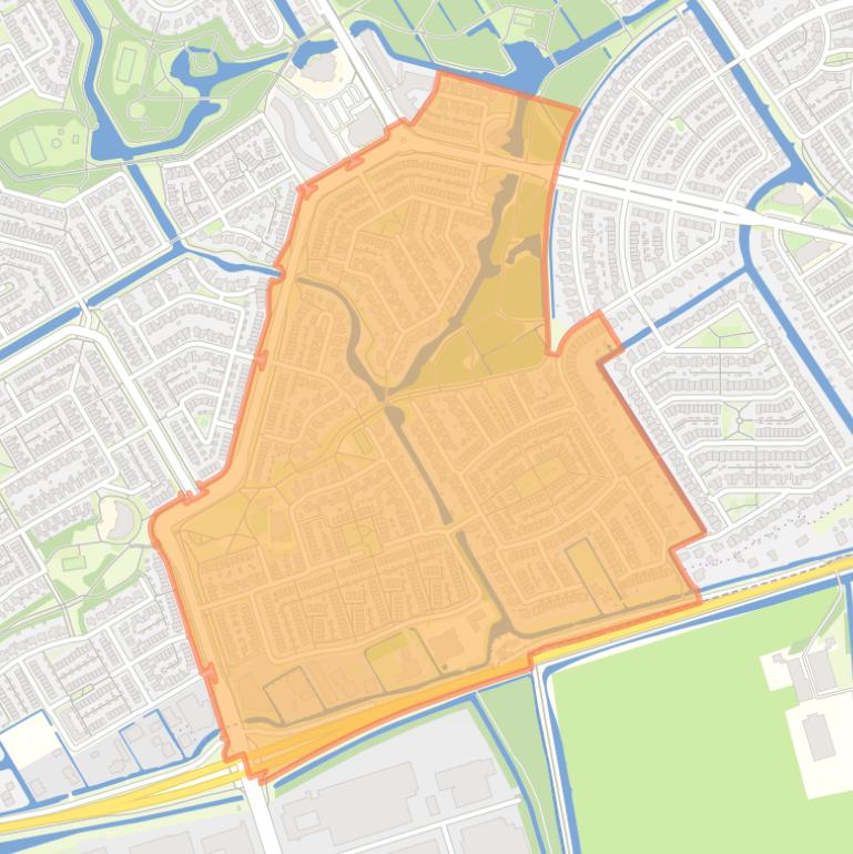 Kaart van de Kersenboogerd-Zuid - Buurt 33 05.