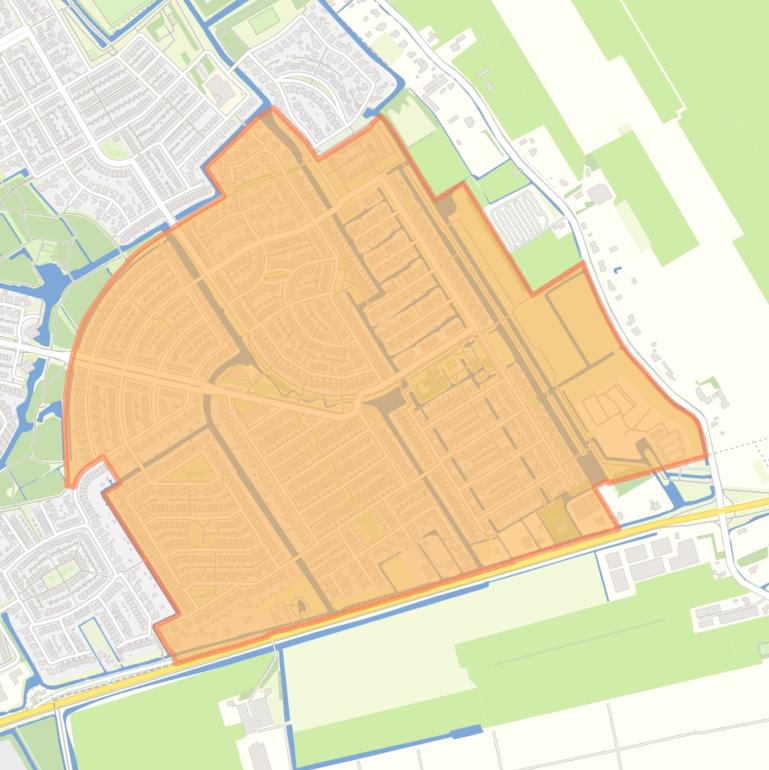 Kaart van de Kersenboogerd-Zuid - Buurt 33 06.