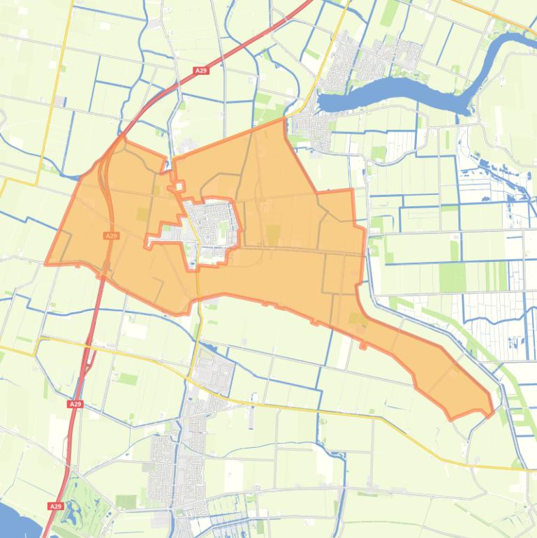 Kaart van de buurt Klaaswaal Buitengebied.