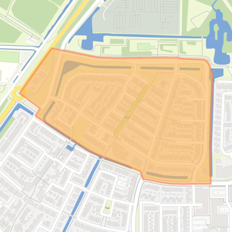 Kaart van de buurt Klarinetsingel en omgeving.