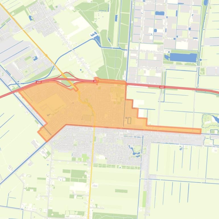 Kaart van de buurt Klazienaveen-Noord.