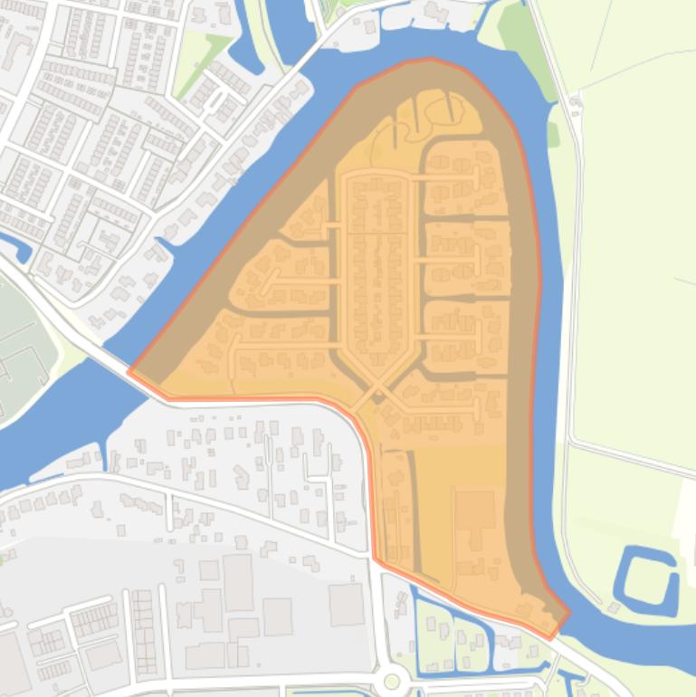 Kaart van de buurt Klein Alblas.