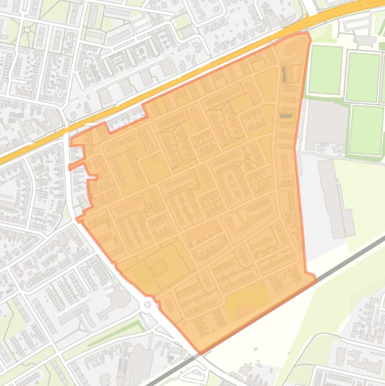 Kaart van de buurt Klein Driene.