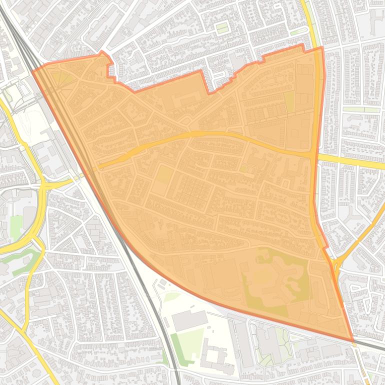 Kaart van de Kleine Driftbuurt.