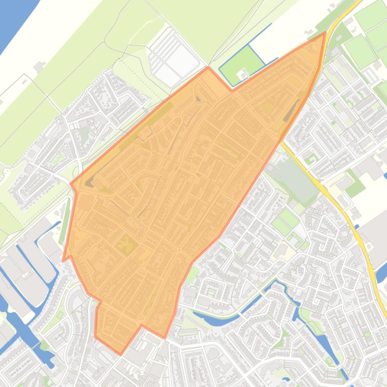Kaart van de buurt Kleine Geest en Molenwijk.