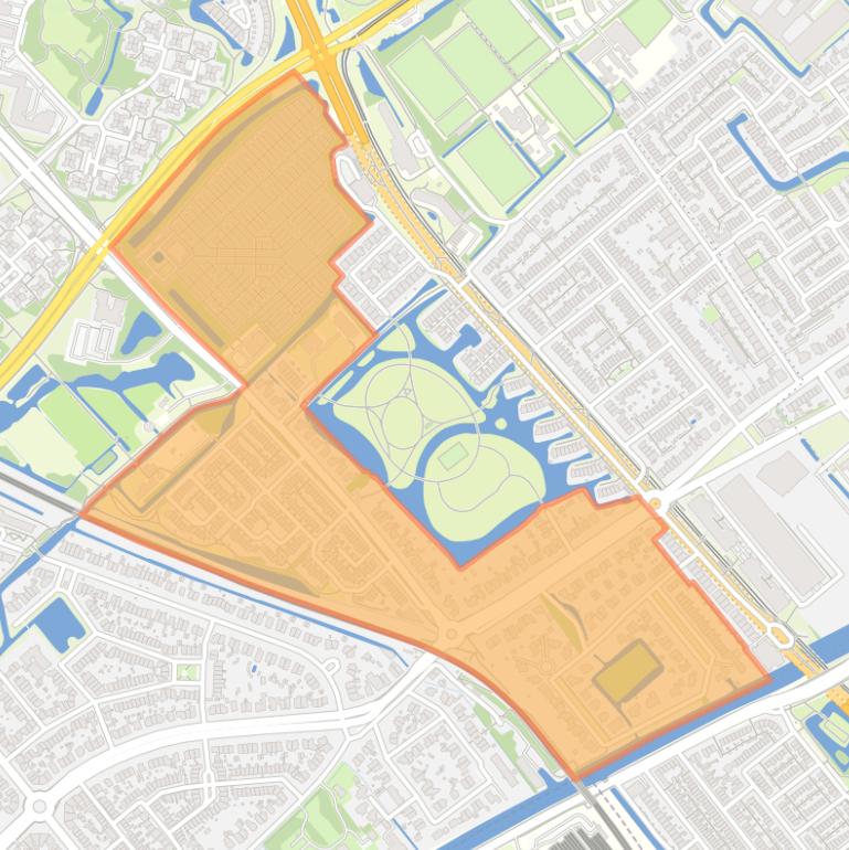 Kaart van de Kleurenbuurt.