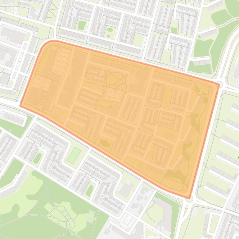 Kaart van de Kleurenbuurt Noord.